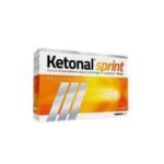 Box of Ketonal Sprint 25 mg oral granules with 12 sachets for pain and inflammation relief