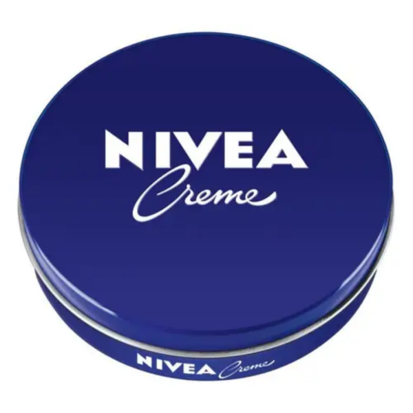 Iconic blue tin of NIVEA Creme moisturizing cream, known for rich hydration and skin protection.