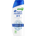 Bottle of Head & Shoulders Classic Clean 2-in-1 Anti-Dandruff Shampoo & Conditioner with blue cap