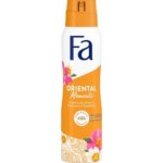 Fa Oriental Moments Deodorant Spray in orange and white bottle with floral and oriental design