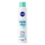 Nivea Volume Forming Spray 250ml with 24h flexible hold and 0% alcohol non-drying formula.