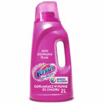 Vanish Oxi Action Liquid Stain Remover 2L – pink bottle, chlorine-free and safe for colors.