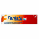 Box of Fenistil Gel – antihistamine gel for itching, insect bites, and allergies.