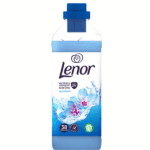 Bottle of Lenor Fabric Softener April Fresh 990ml with floral design – suitable for 38 washes.