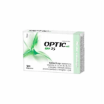 Box of OPTICall BIO 25 – 30 tablets with lutein and antioxidants for eye and vision support.