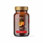 Efime B17 dietary supplement – bottle with 60 vegan capsules containing apricot kernel extract standardized for amygdalin.