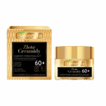 Bielenda Golden Ceramides 60+ anti-wrinkle day and night cream with ceramides, 24K gold, and collagen – product packaging and jar for mature skin.