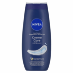 NIVEA Creme Care Shower Gel 250ml bottle with NIVEA scent, enriched with vitamins and oils