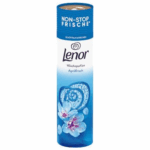 Lenor Aprilfrisch in-wash scent booster – 275g blue cylindrical container with floral graphics and German text.