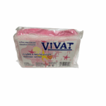 VIVAT pink massage sponge in packaging with starfish design, labeled in multiple languages.