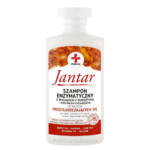 Bottle of Jantar Enzymatic Shampoo with amber extract and papain peeling for oily hair, 330ml.