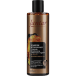 Bottle of Jantar Detox Shampoo with amber essence and activated charcoal for oily hair, 330ml.