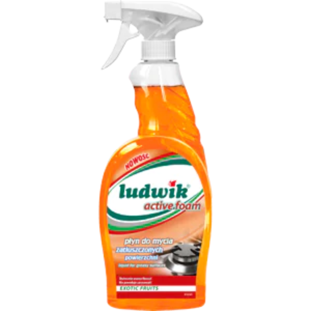 Ludwik Active Foam Cleaner Exotic Fruits – kitchen degreaser spray 500ml for greasy surfaces