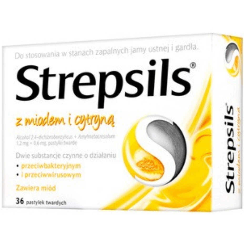 Strepsils Honey and Lemon Lozenges – 36 Count – Sore Throat Relief