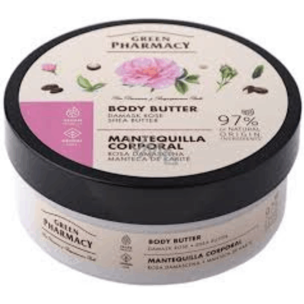 Green Pharmacy Damask Rose & Shea Butter Body Butter 200ml – Natural Moisturizing Body Care