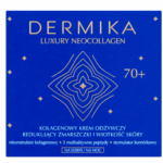 Blue box of Dermika Luxury Neocollagen 70+ Collagen Nourishing Anti-Wrinkle Cream for mature skin.