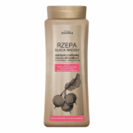 400ml bottle of Joanna Black Radish Strengthening Shampoo with Conditioner for oily and thinning hair.