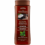 Brown bottle of Joanna Traditional Recipe Black Radish & Nettle Shampoo for oily hair, 200ml.