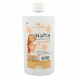 Bottle of New Anna Cosmetic Naphtha with Vitamins A and E for nourishing scalp and hair care, 120 g