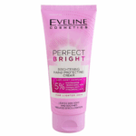 Tube of Eveline Cosmetics Perfect Bright Brightening Hand Protecting Cream with 5% Anti-Spot Complex, pink packaging
