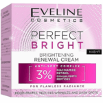Box of Eveline Cosmetics Perfect Bright Brightening Renewal Night Cream with 3% Anti-Spot Complex