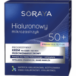 Box of Soraya Hyaluronic Microinjection 50+ Progressive Anti-Wrinkle Day and Night Face Cream with ProMatrix Peptide