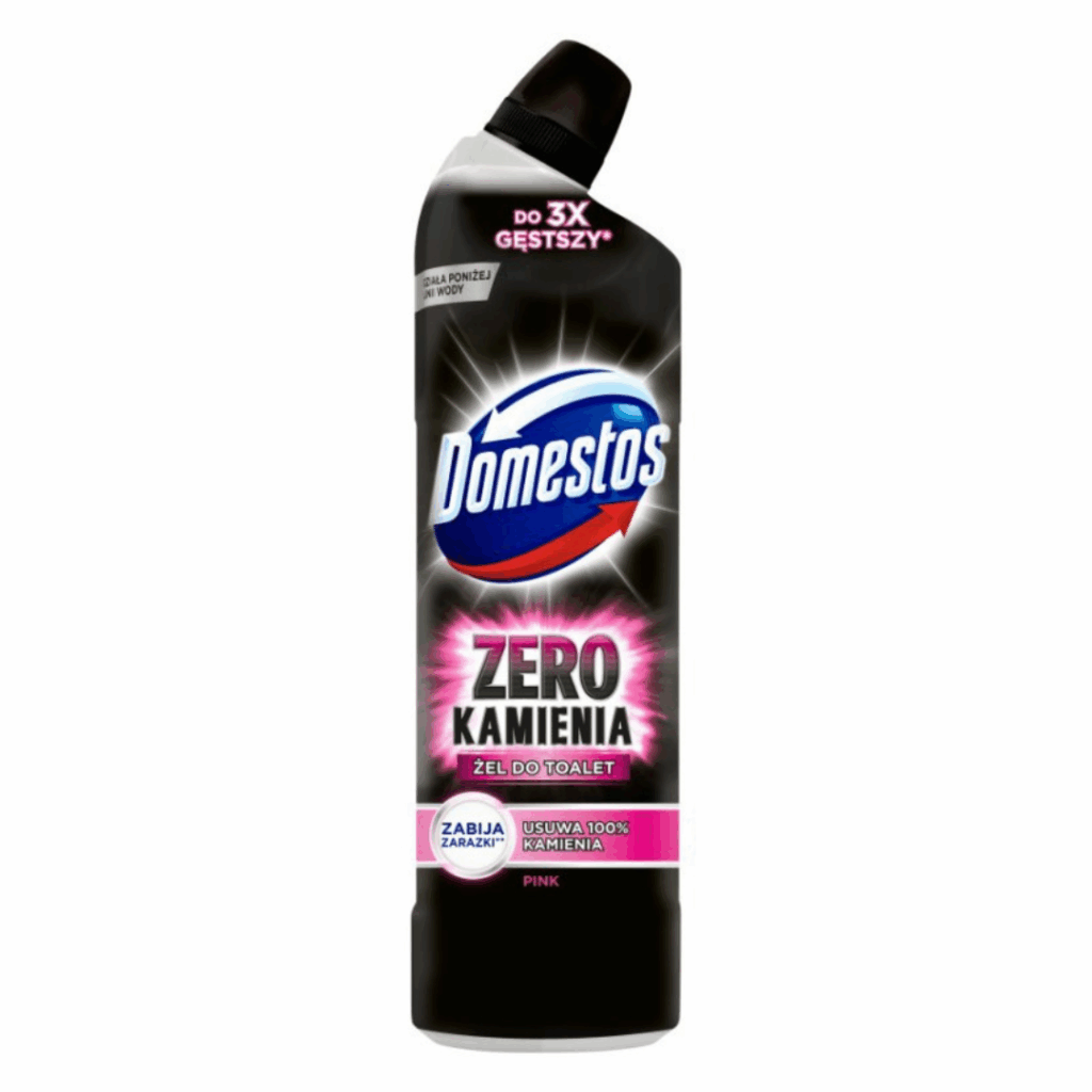 Domestos Zero Limescale pink toilet cleaning gel 750 ml with thick formula for limescale removal