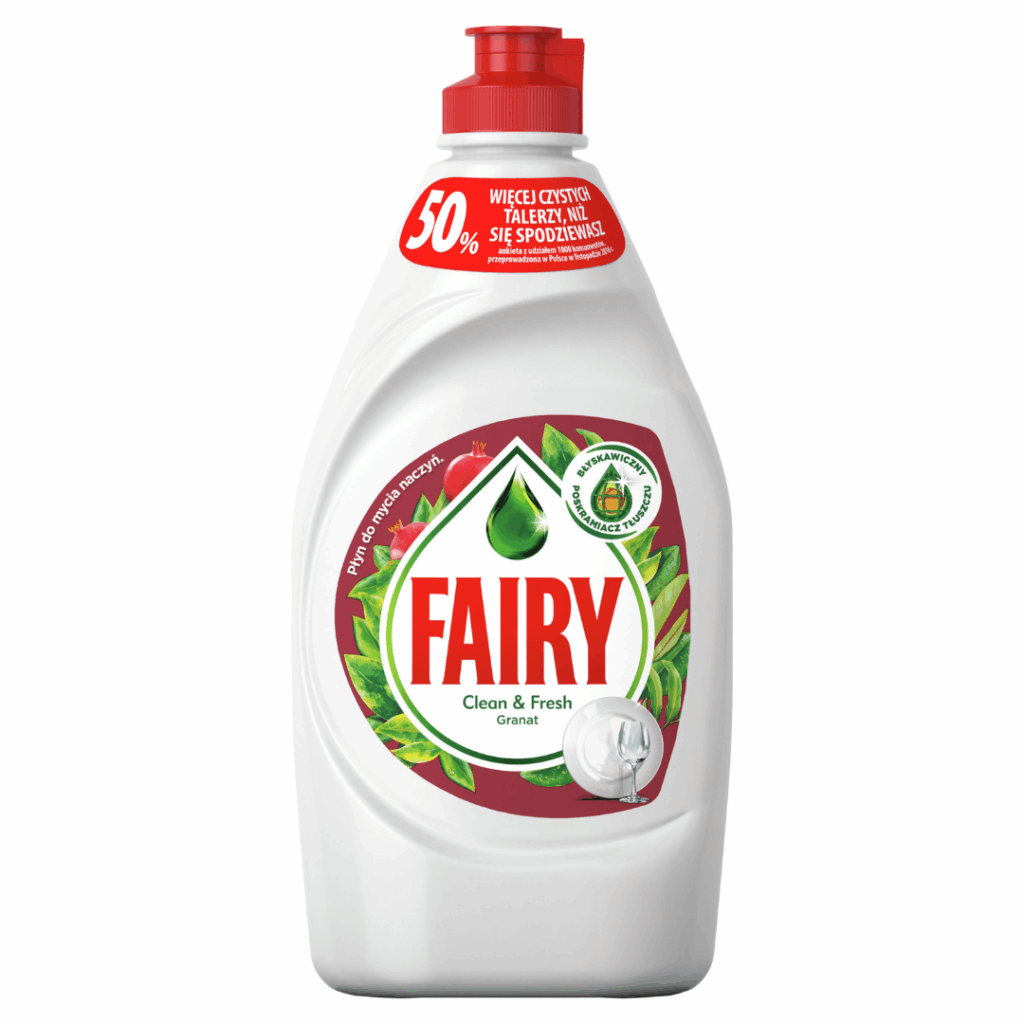 Fairy Clean & Fresh Pomegranate dishwashing liquid 450 ml for powerful grease removal