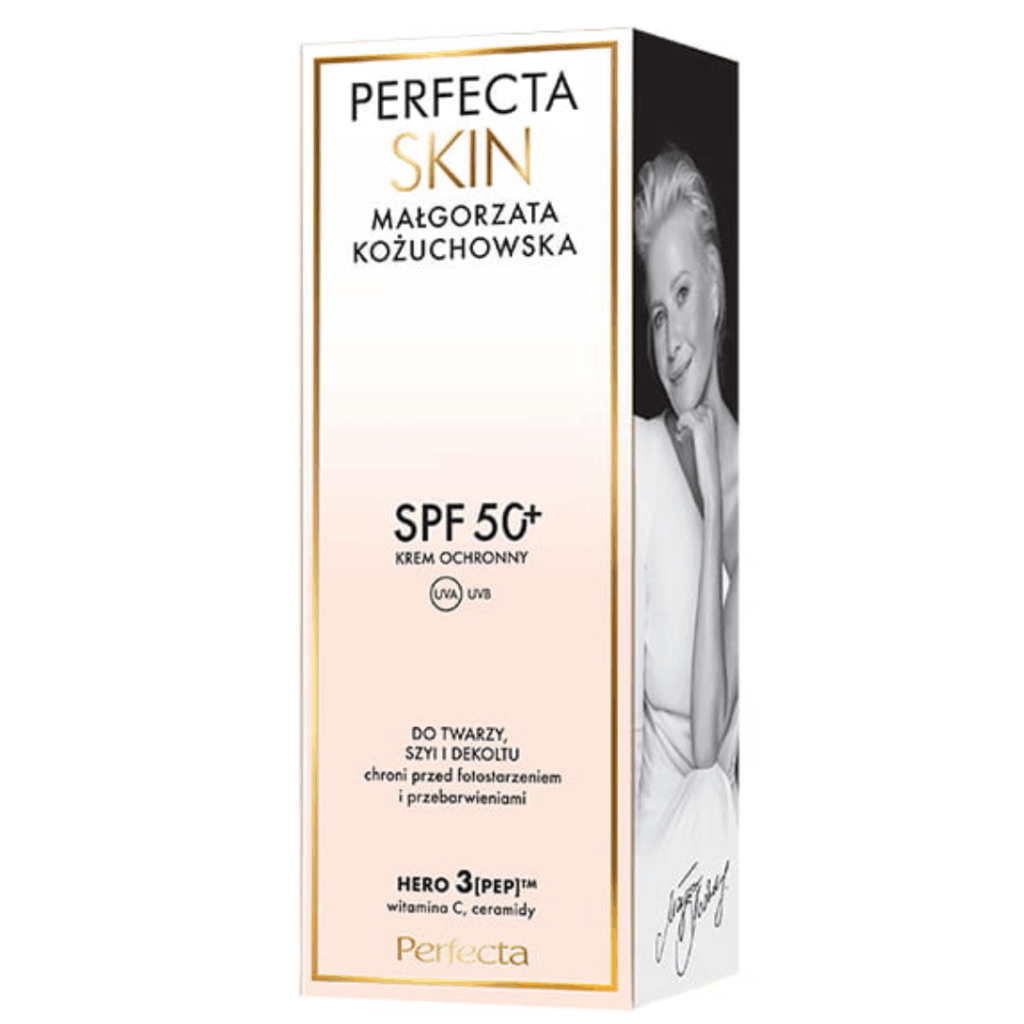 Perfecta Skin Małgorzata Kożuchowska SPF 50 plus protective face cream 40ml packaging