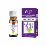 Etja Natural Lavender Essential Oil 10ml bottle with purple box featuring lavender flowers.