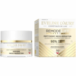 Eveline D’Aury Remodelift Therapy Peptide Meso-Reductor Cream 50ml with gold and white packaging for mature skin 50+.