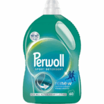 Perwoll Sport liquid detergent 3L bottle for activewear, removes odors and maintains fabric elasticity, 60 washes.