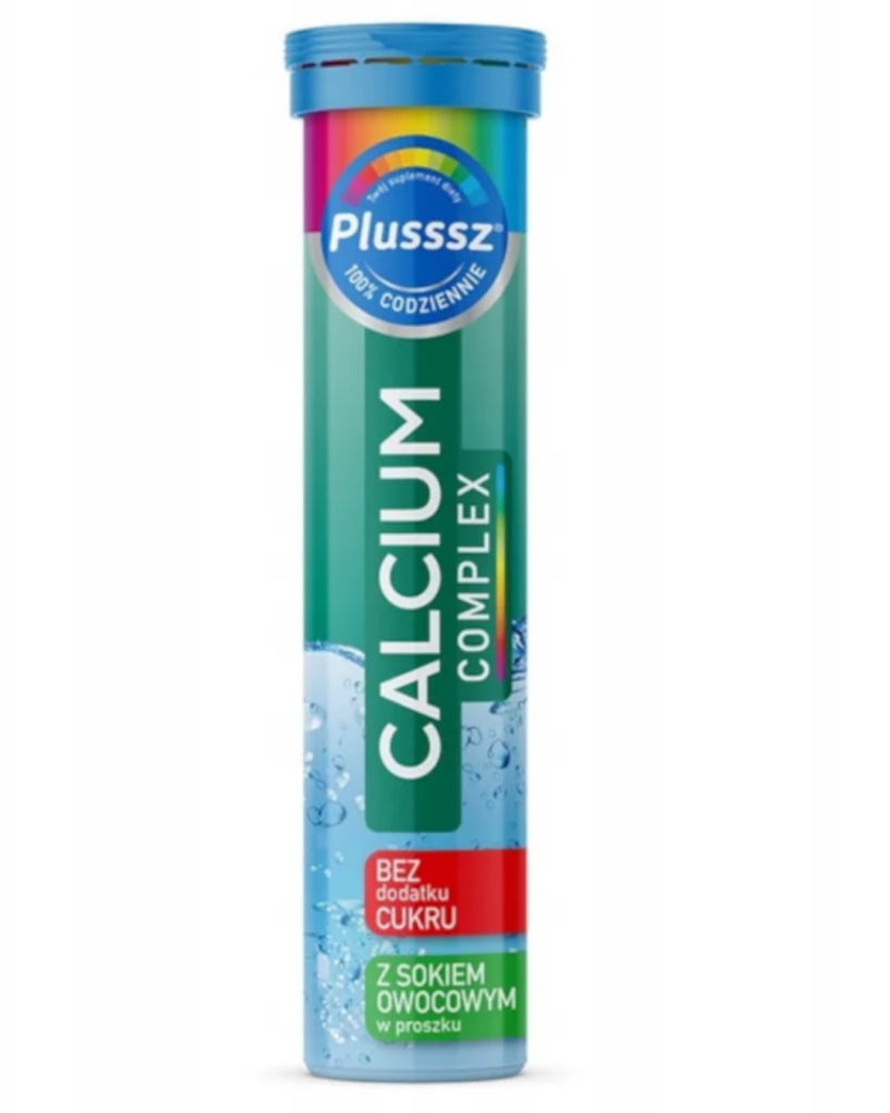 Plusssz Calcium Complex effervescent tablets tube sugar free with fruit flavor supplement