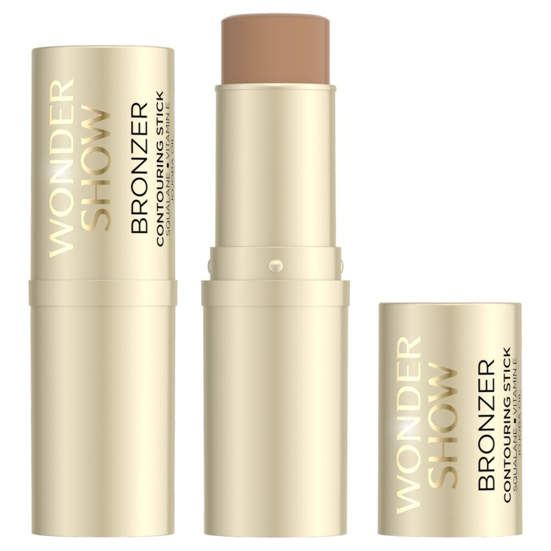 Eveline Cosmetics Wonder Show bronzer contouring stick shade 02 in gold packaging with medium brown product stick