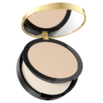 Eveline Cosmetics Wonder Match pressed powder shade 01 in open black and gold compact with mirror and powder puff