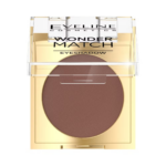 Eveline Cosmetics Wonder Match eyeshadow shade 04 in gold compact with matte brown powder
