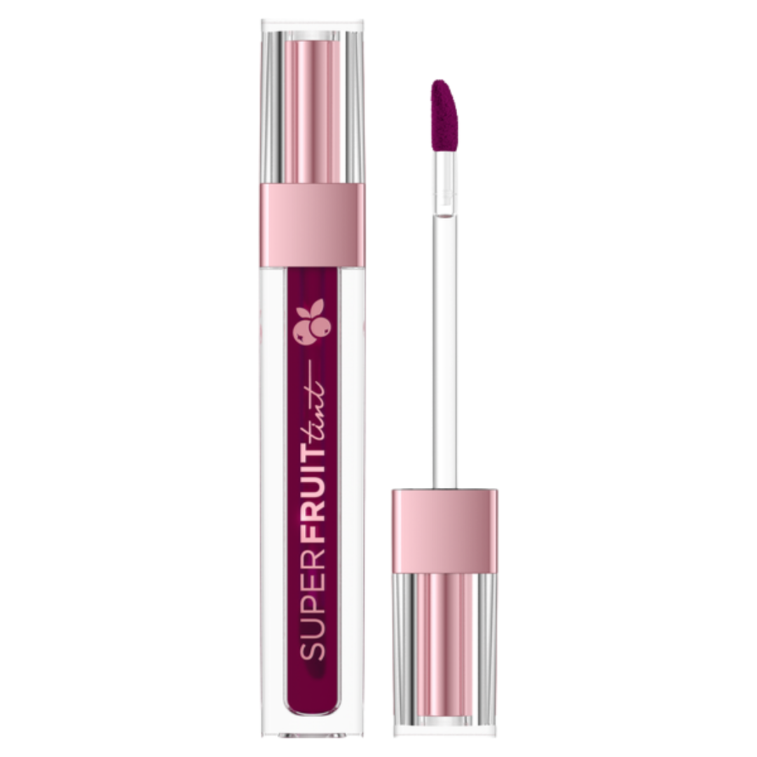 Eveline Cosmetics Superfruit Tint lip tint shade 02 in clear tube with pink cap and doe-foot applicator