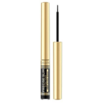 Eveline Cosmetics Precise Slim 48H Ultra-Waterproof Eyeliner in gold packaging with ultra-fine precision applicator