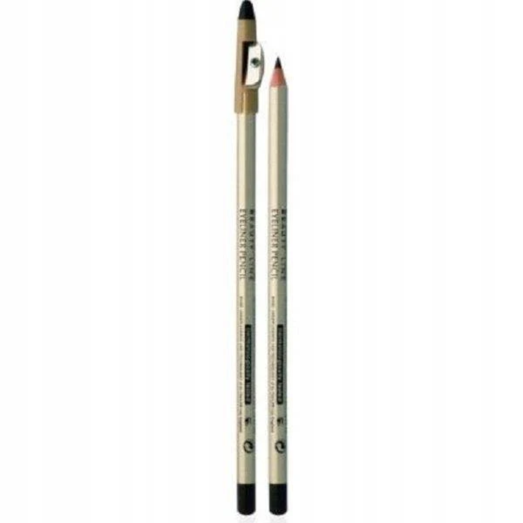 Eveline Cosmetics black eyeliner pencil with built-in sharpener and protective cap