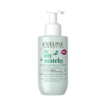 Eveline Cosmetics Be My Matchy Super Moisturizing Hand and Nail Cream 145ml in a mint-green pump bottle with matcha, rice oil, and aloe vera.