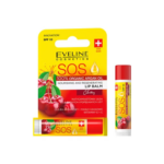 Eveline Cosmetics SOS cherry nourishing and regenerating lip balm with organic argan oil and SPF 10.