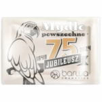 Barwa Mydło Powszechne 75th Anniversary soap packaging featuring a bird illustration and commemorative 75-year anniversary design.