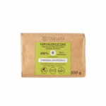 Barwa Hypoallergenic Traditional Polish Grey Soap with Dandelion Extract 100g in eco-style kraft paper packaging.