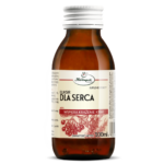 Herbapol Eliksir Dla Serca herbal dietary supplement in a 100 ml amber glass bottle for circulatory and cardiovascular support.