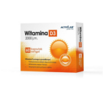 Activlab Pharma Vitamin D3 2000 IU dietary supplement with 60 softgel capsules in orange and white packaging.